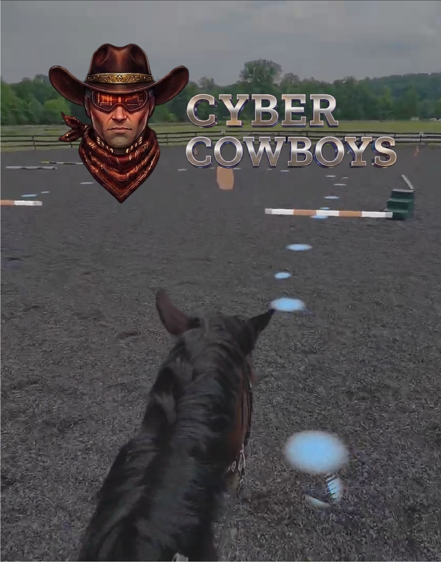 CyberCowboys arena seen through Snap Spectacles, from horseback