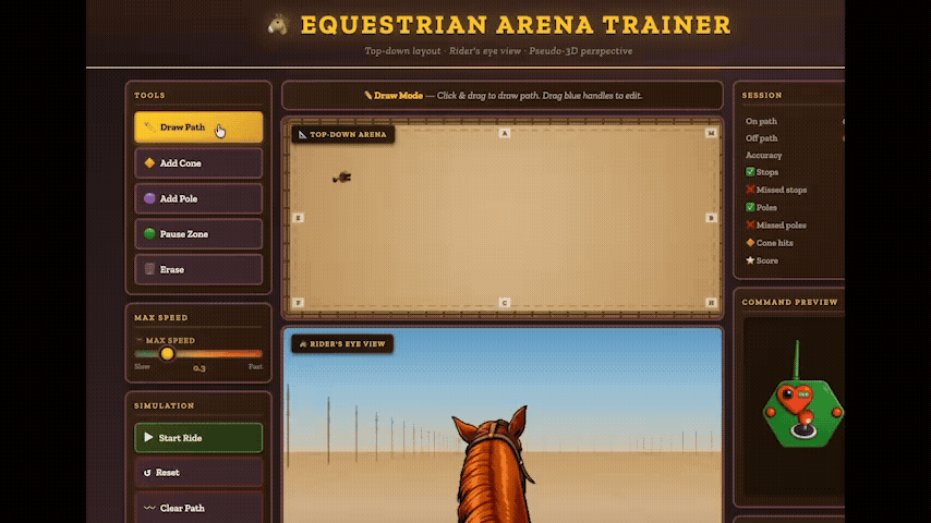 ReinGuide Equestrian Arena Trainer screenshot